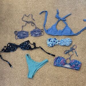 Colorful Bikini tops and bottom